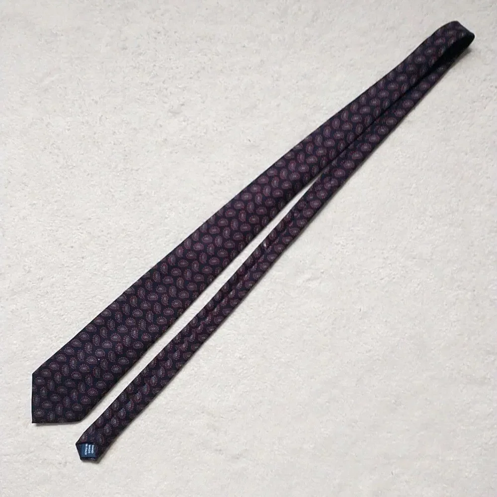 Polo Ralph Lauren NeckTie Tie Boys Teens 100%Wool Blue Red Paisley Italy 3x50